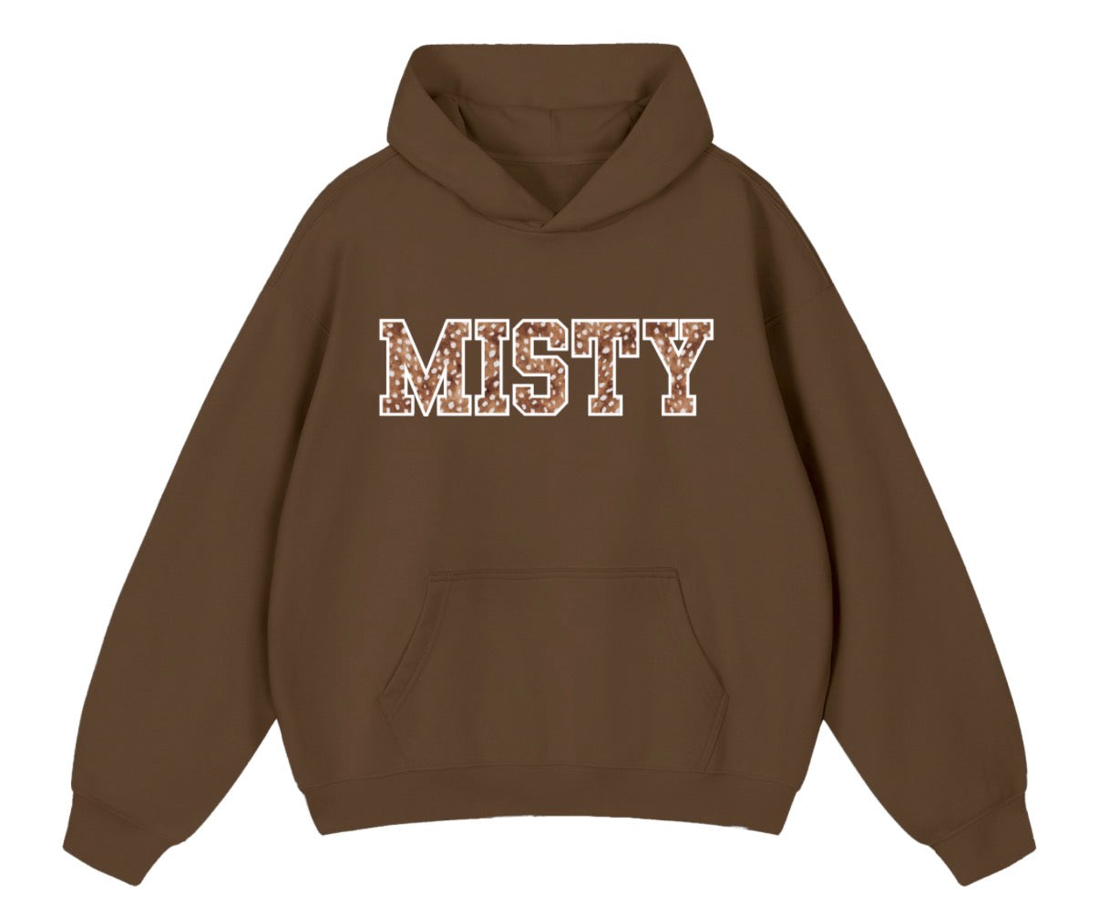 Misty Bambi Print Graphic Hoodie Sweatshirt (Adult/Tweens)