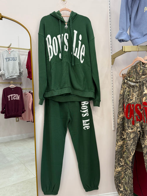 Boys Lie Green Harley Waffle Sweatpants (Matching zip up also available)