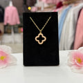Pearl Van Cleef Inspired Quatrefoil Gold Filled Necklace