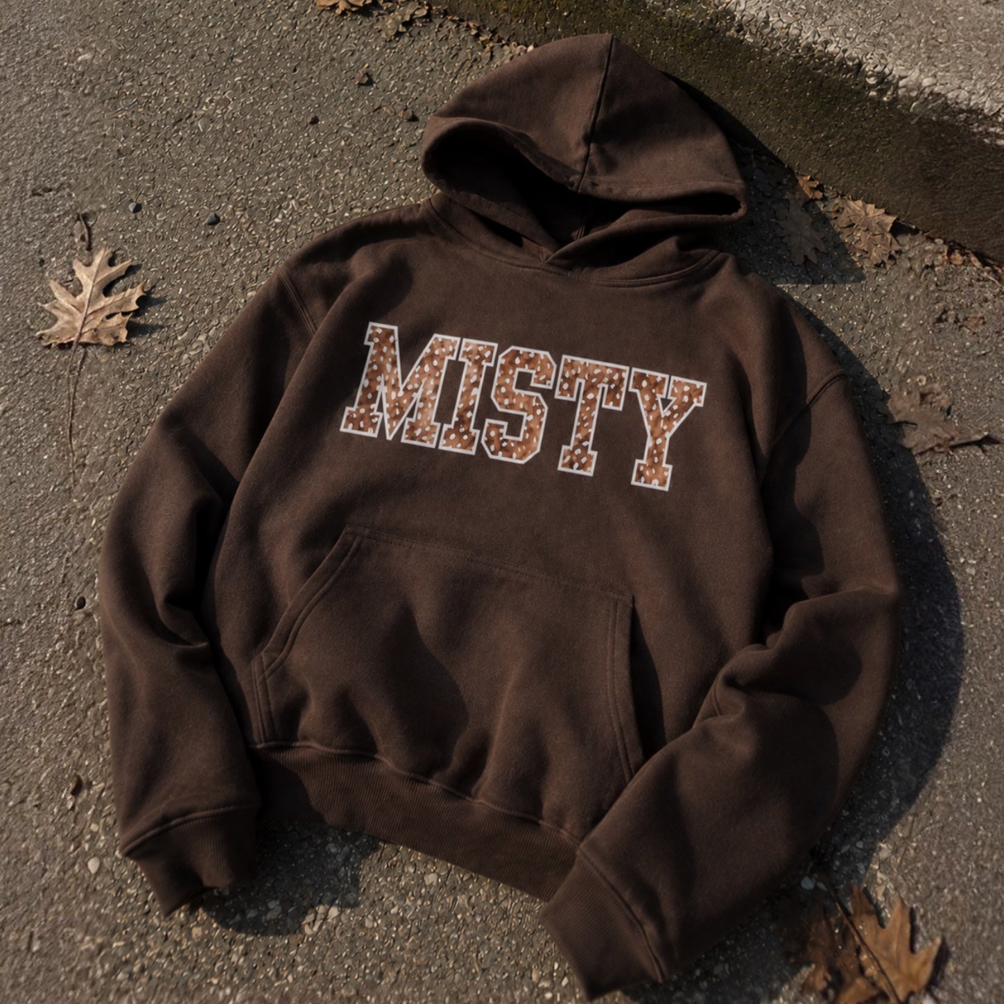 Misty Bambi Print Graphic Hoodie Sweatshirt (Adult/Tweens)