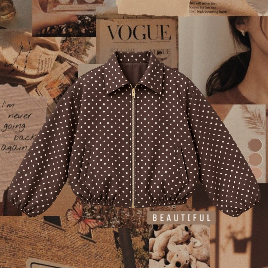 Polka Dot Bomber Jacket