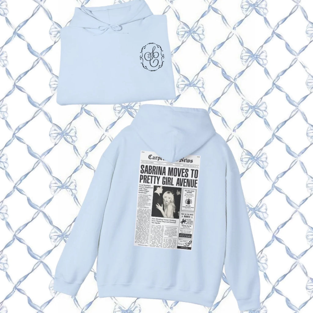 Sabrina Carpenter Newspaper Graphic Sweatshirt (Adult/Tweens)