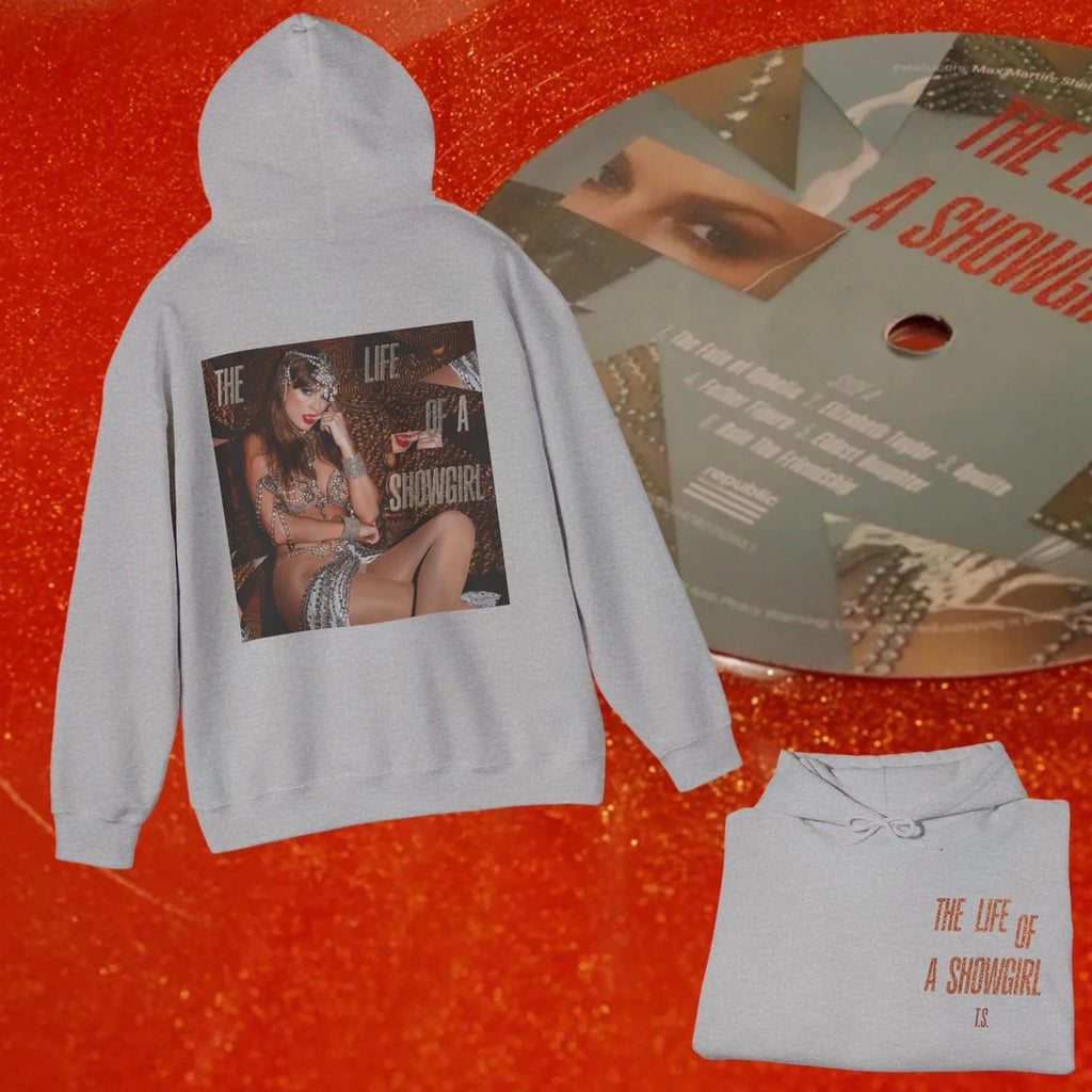 Life Of A Showgirl Graphic Sweatshirt in Gray (Adult/Tweens)
