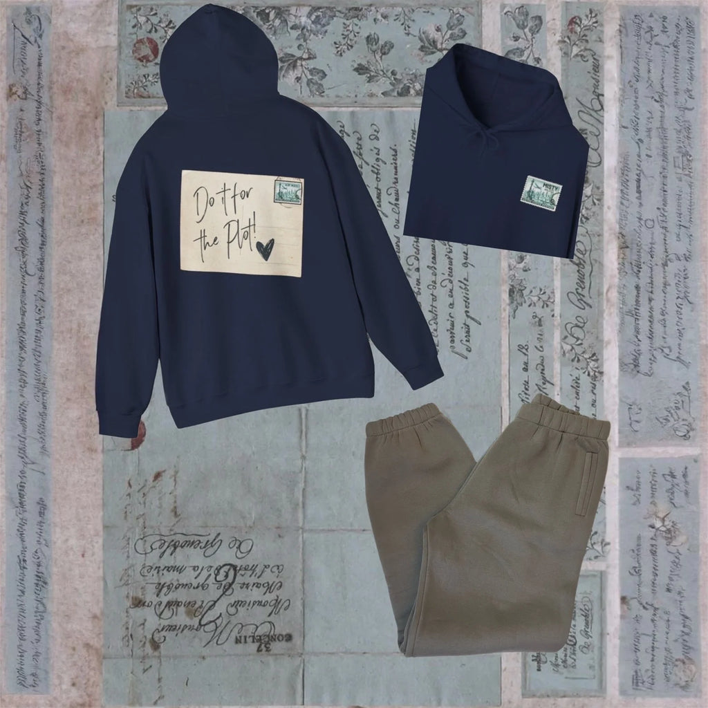 Do It For The Plot Graphic Sweatshirt in Navy (Adult/Tweens)