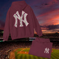 Yankees Inspired Camo Graphic Sweatshirt in Wine (Adult/Tweens)