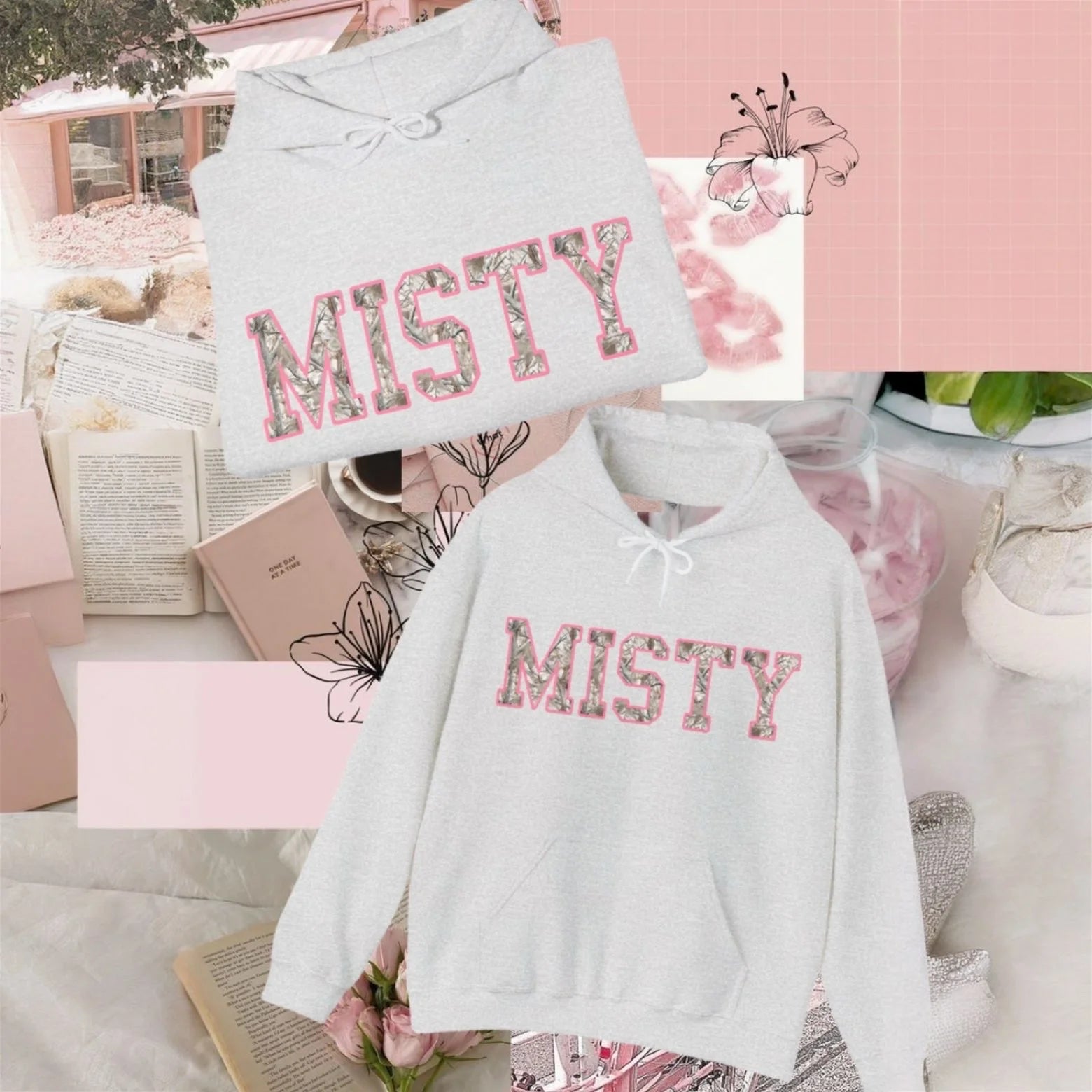 Misty Camo Graphic Sweatshirt (Adult/Tweens)