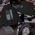 Blue Flag Graphic Sweatshirt in Black (Adult/Tweens)