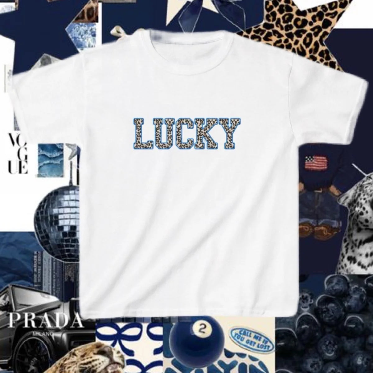 Lucky Leopard Baby Tee (Adult/Tweens)