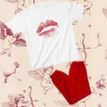 Red Lips Kiss Mark Baby Tee (Adult/Tweens)