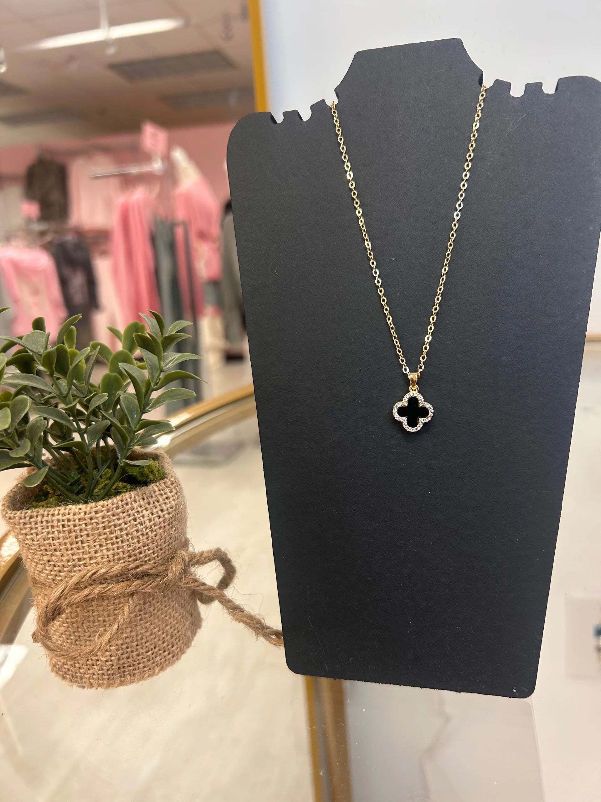 Van Cleef Inspired Double Sided Gold Filled Necklace