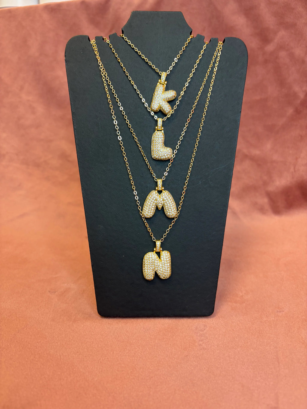 Bubble Initial - Gold Filled Necklace