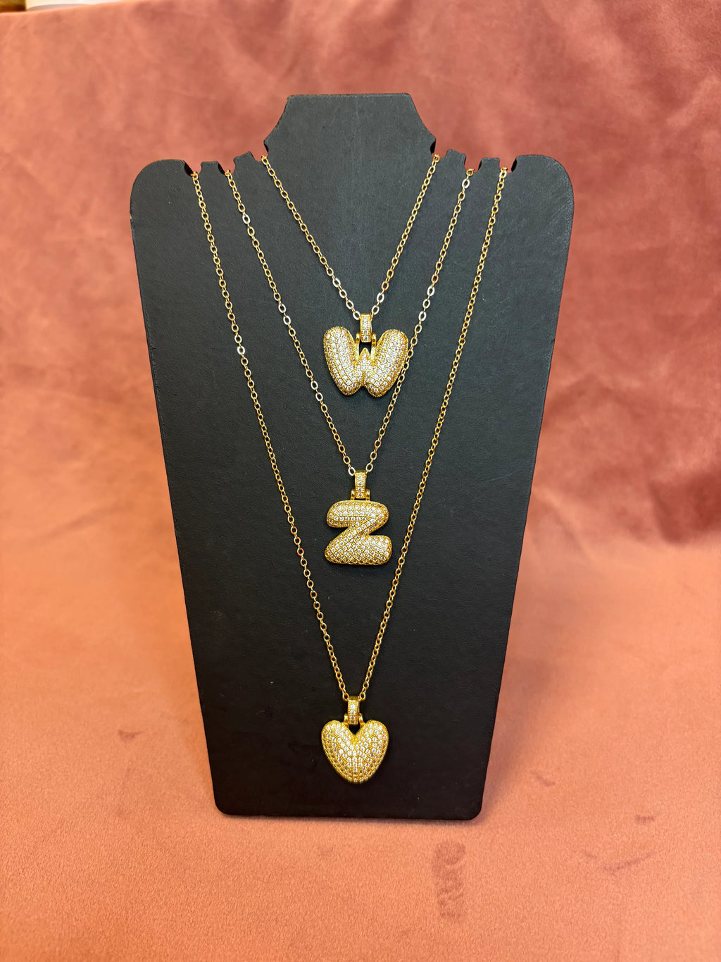 Bubble Initial - Gold Filled Necklace