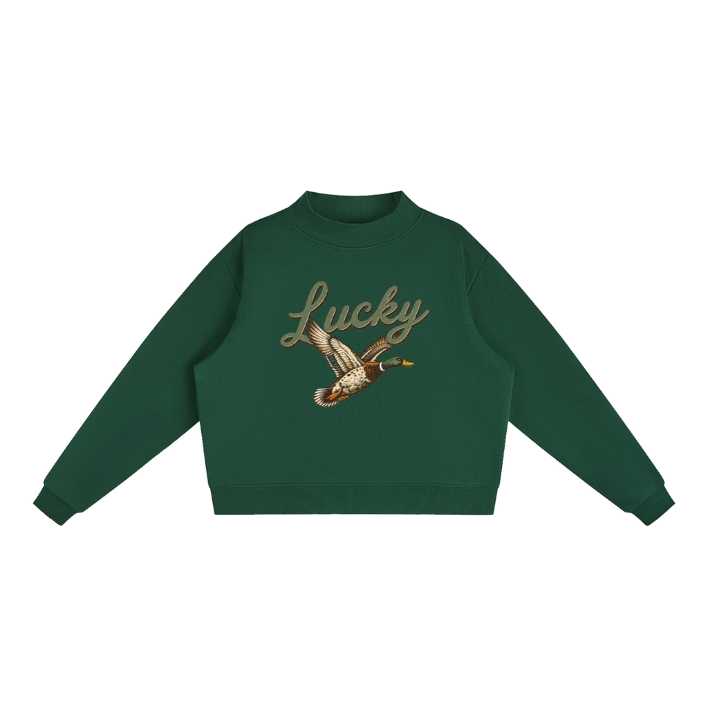 Lucky Mallard Duck Mockneck Sweatshirt