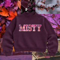 Misty Plaid Mockneck Sweatshirt